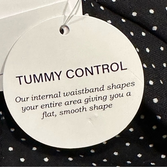 Premise Woman Polka Dot Ankle Pants Plus Size 3X Black Pull-On Tummy Control NWT - Picture 7 of 15